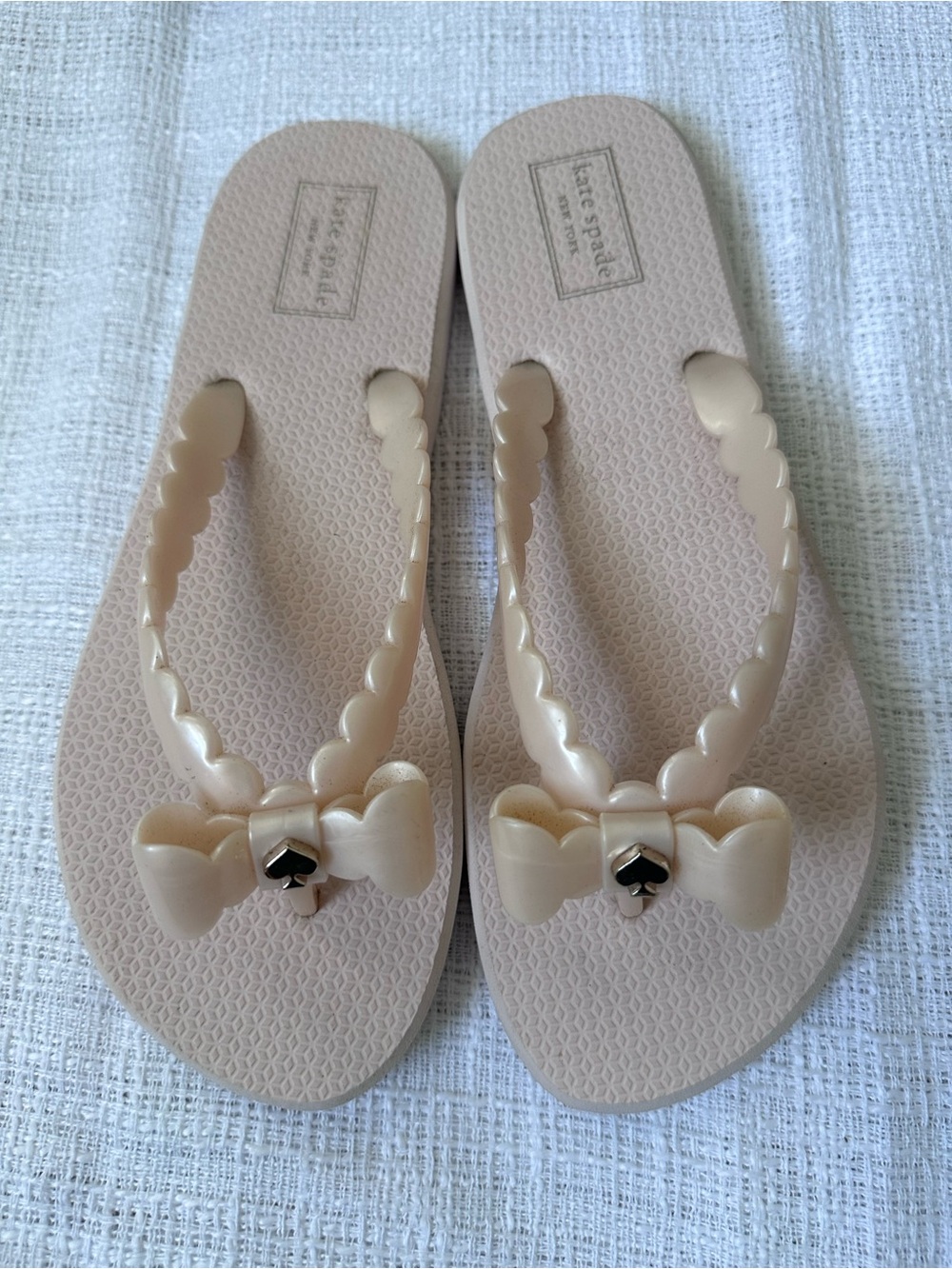 kate spade Cream Bow Jelly Sandals